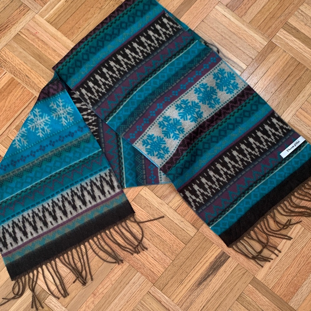 Preston & York 64” Scarf w/ Fringe NWOT Made in Germany